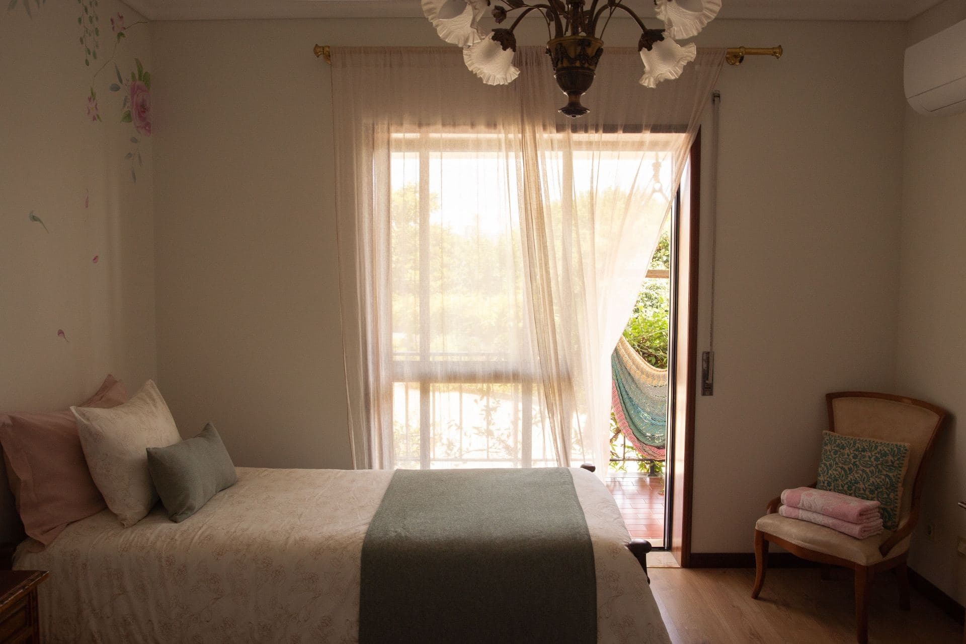 Serene bedroom in natural light