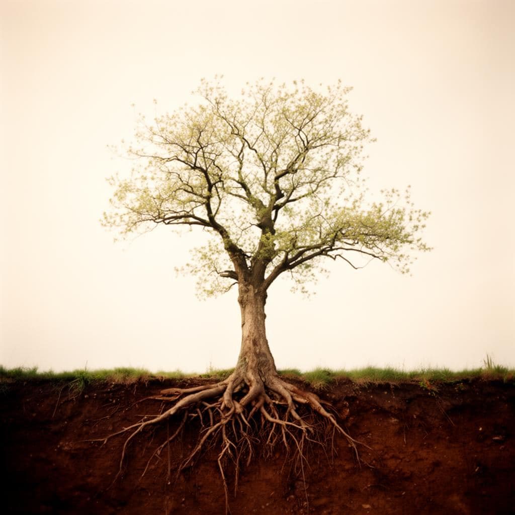 Seasonal greens and sprouted grains in a ceramic bowl on a pale wooden surface
