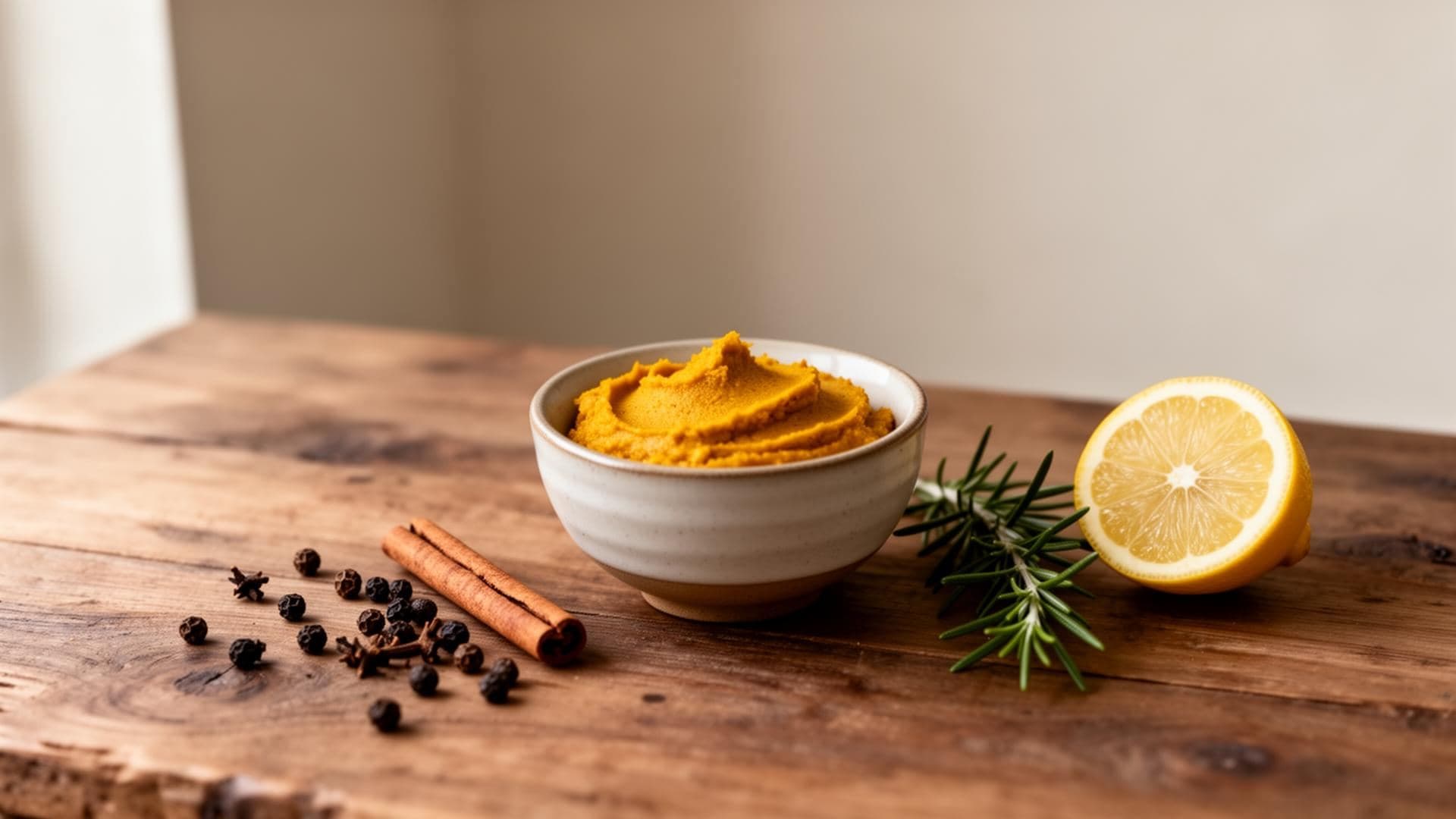 Plant-based food with fresh herbs on wooden board